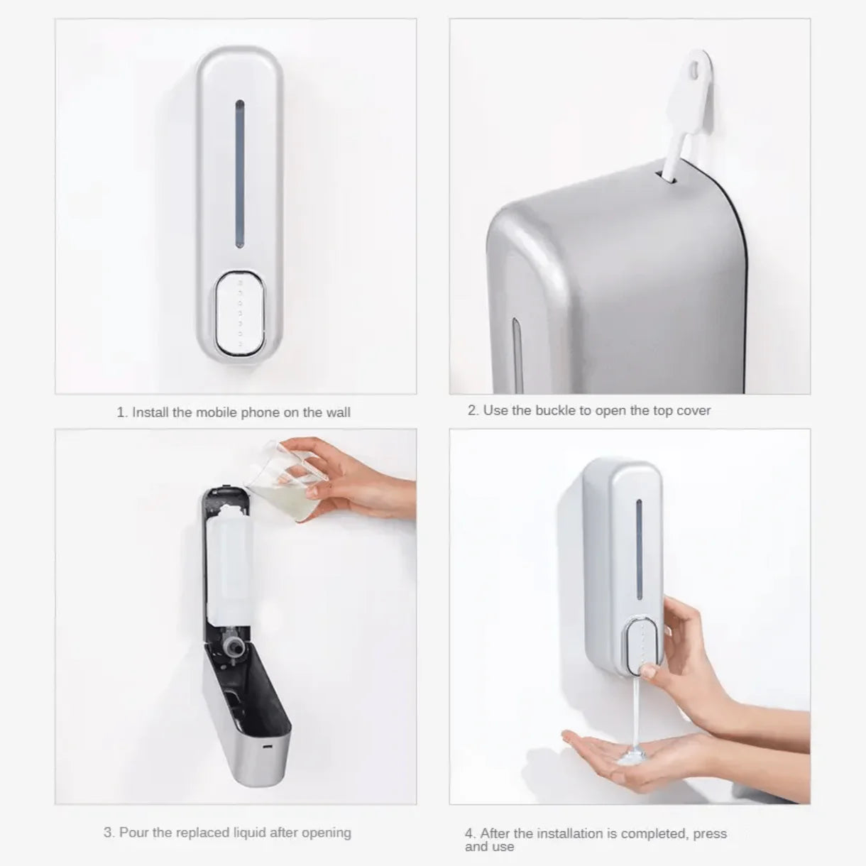 Press Wall-Mounted Soap Dispenser Manual