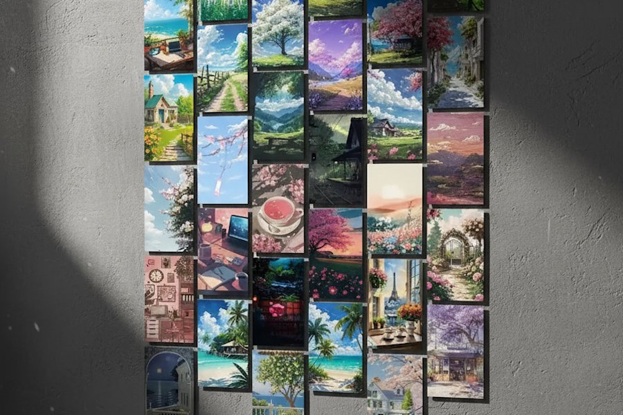 Looksy Premium Aesthetic Wall Collage Kit – 30 Prints (A6, 300 GSM)