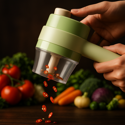 Looksy 4 in 1 Portable Electric Vegetable Cutter Set